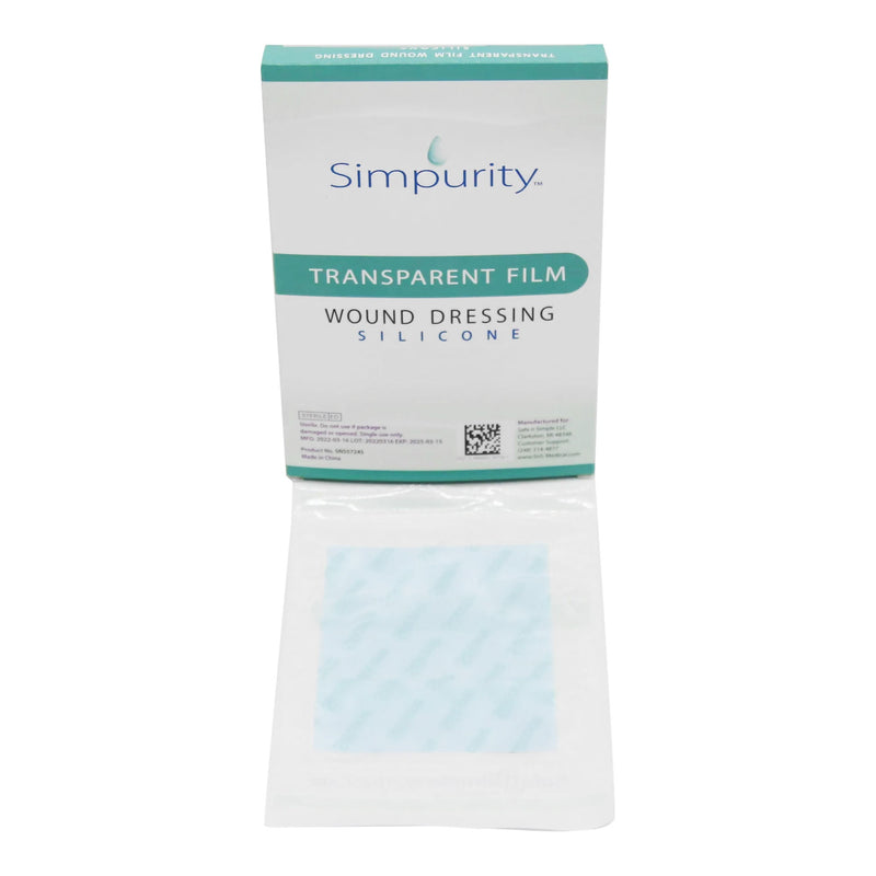 Transparent Film Dressing Simpurity 4 X 5 Inch Without Delivery Method Rectangle Sterile (Case of 192)