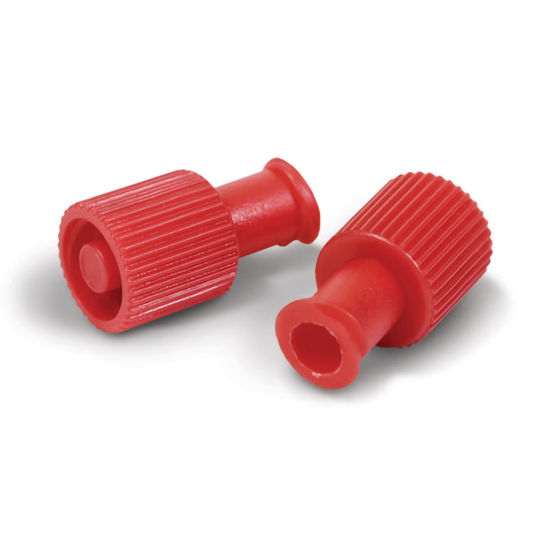Syringe Locking Cap TrueCare Red, Sterile, Male/Female Luer For Luer Lock Syringes (Box of 100)