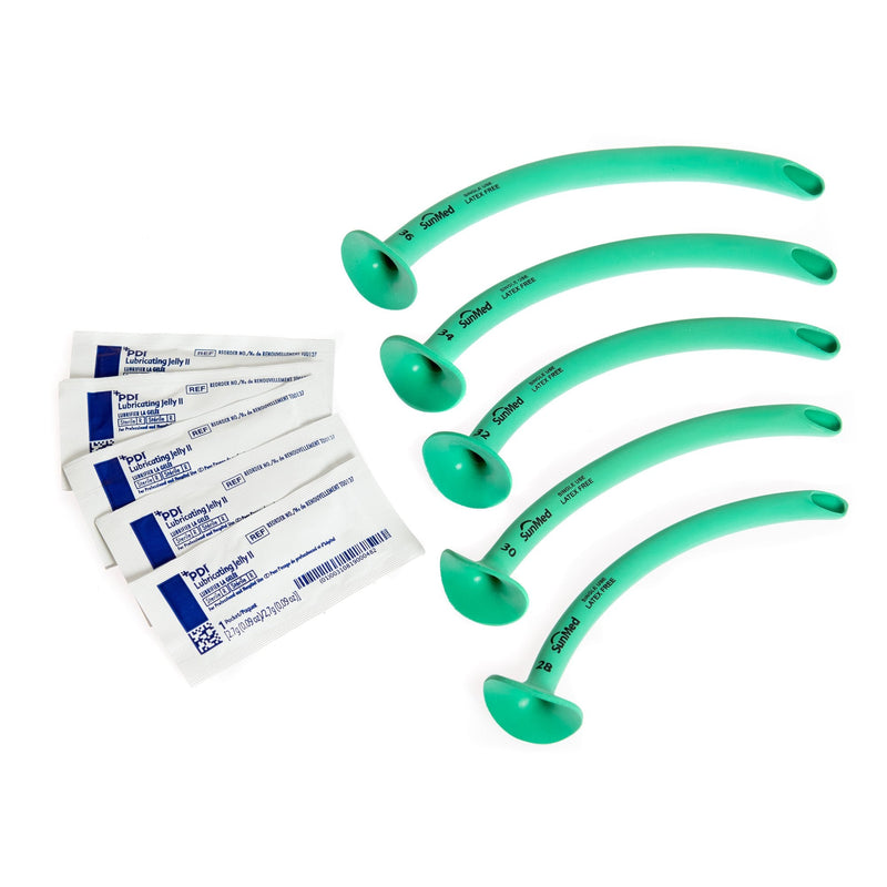 Nasopharyngeal Airway Set McKesson 28 Fr., 30 Fr., 32 Fr. 34 Fr., 36 Fr. Trumpet Style (Robertazzi) Neoprene 