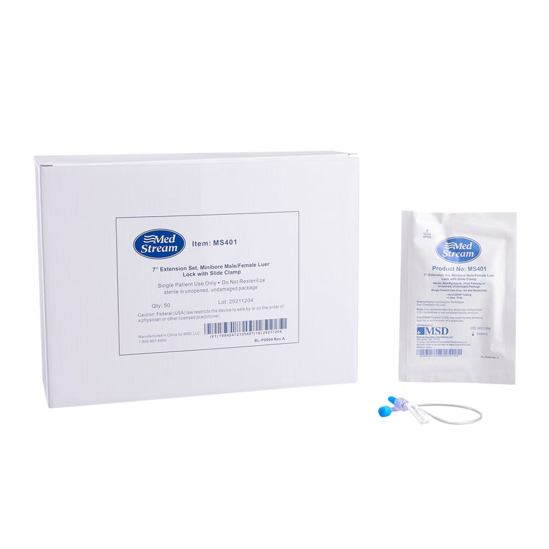IV Extension Set McKesson Small Bore 7 Inch Tubing Without Filter (Case of 600)