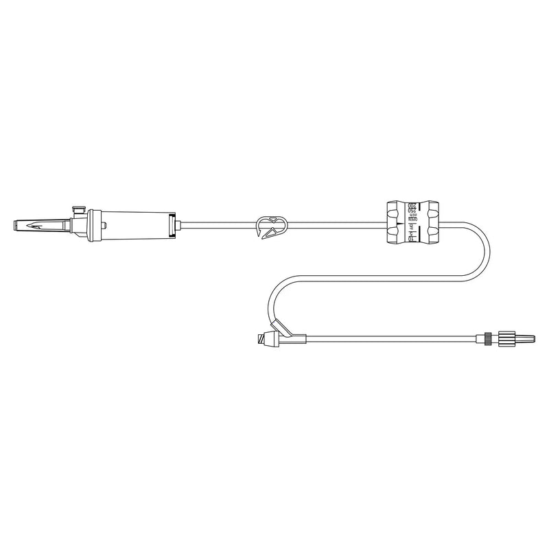 Primary IV Administration Set MedStream Gravity 1 port 20 Drops / mL Drip Rate 15 Micron Filter 85 Inch Tubing Solution Flow Regulator (Case of 300)