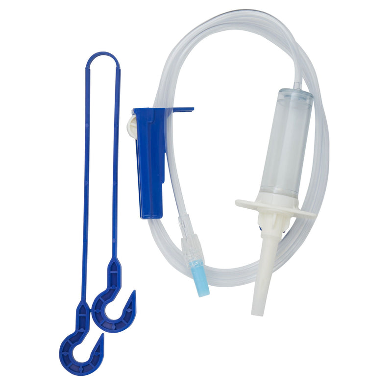 Secondary IV Administration Set MedStream Gravity Without Ports 20 Drops / mL Drip Rate Without Filter 40 Inch Tubing Solution (Case of 300)