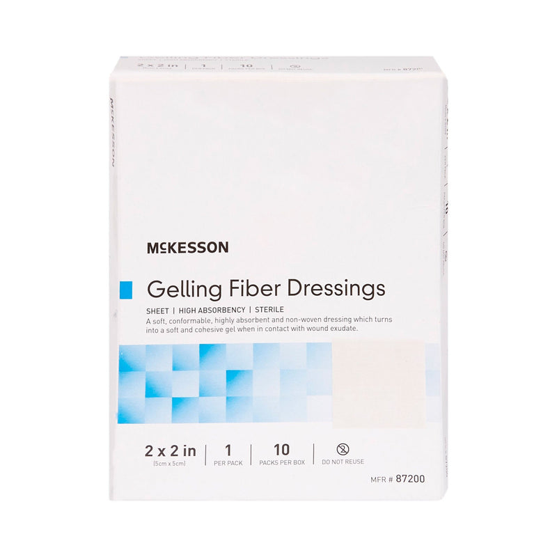 Gelling Fiber Wound Dressing McKesson 2 X 2 Inch Square Sterile (Case of 100)