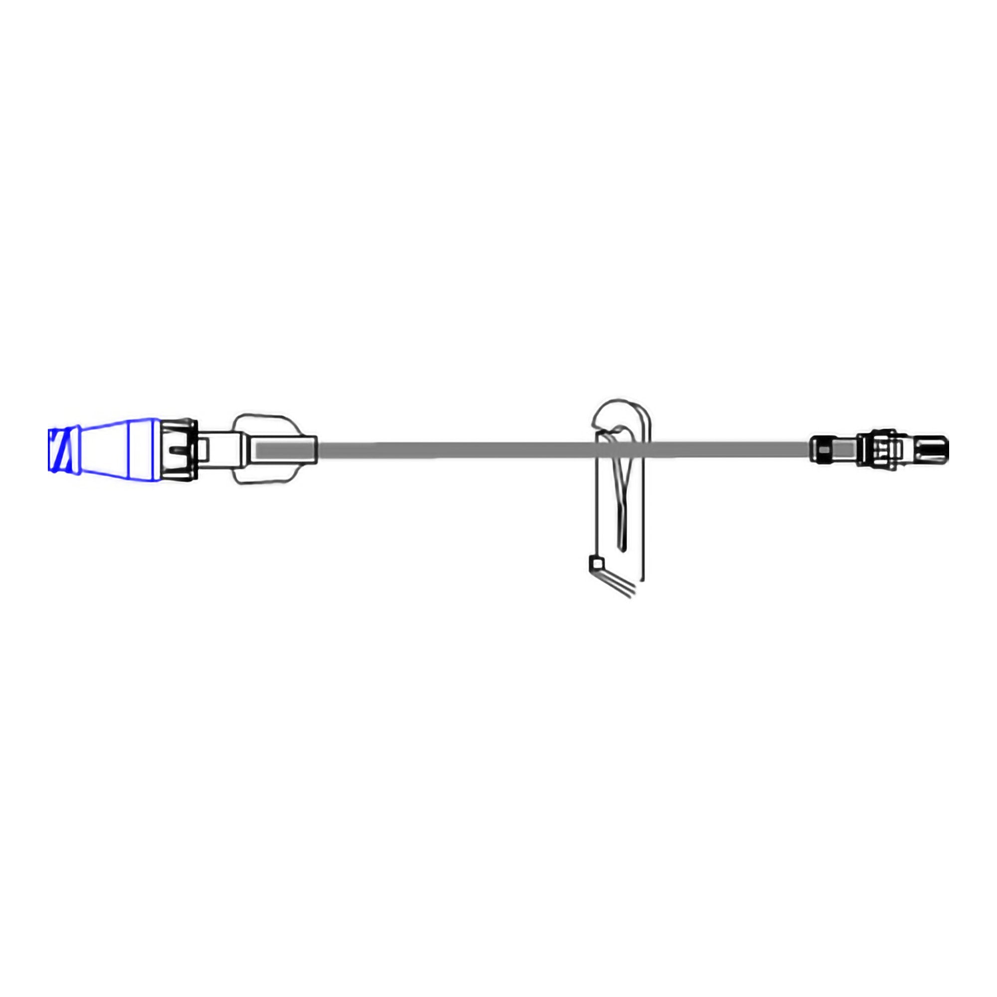 IV Extension Set McKesson Needle-Free Port Small Bore 7-1/2 Inch Tubing Without Filter Sterile 