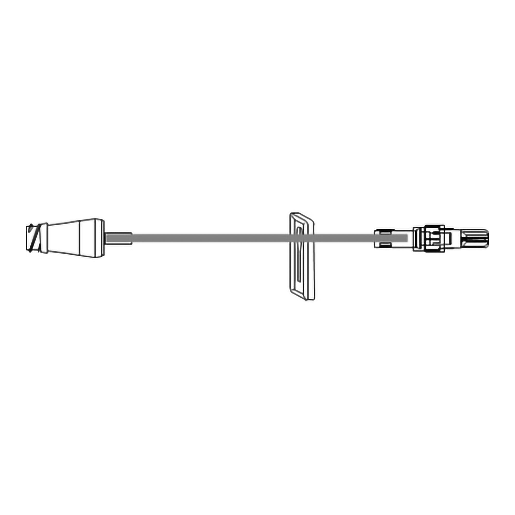 IV Extension Set McKesson Needle-Free Port Small Bore 7 Inch Tubing Without Filter Sterile 