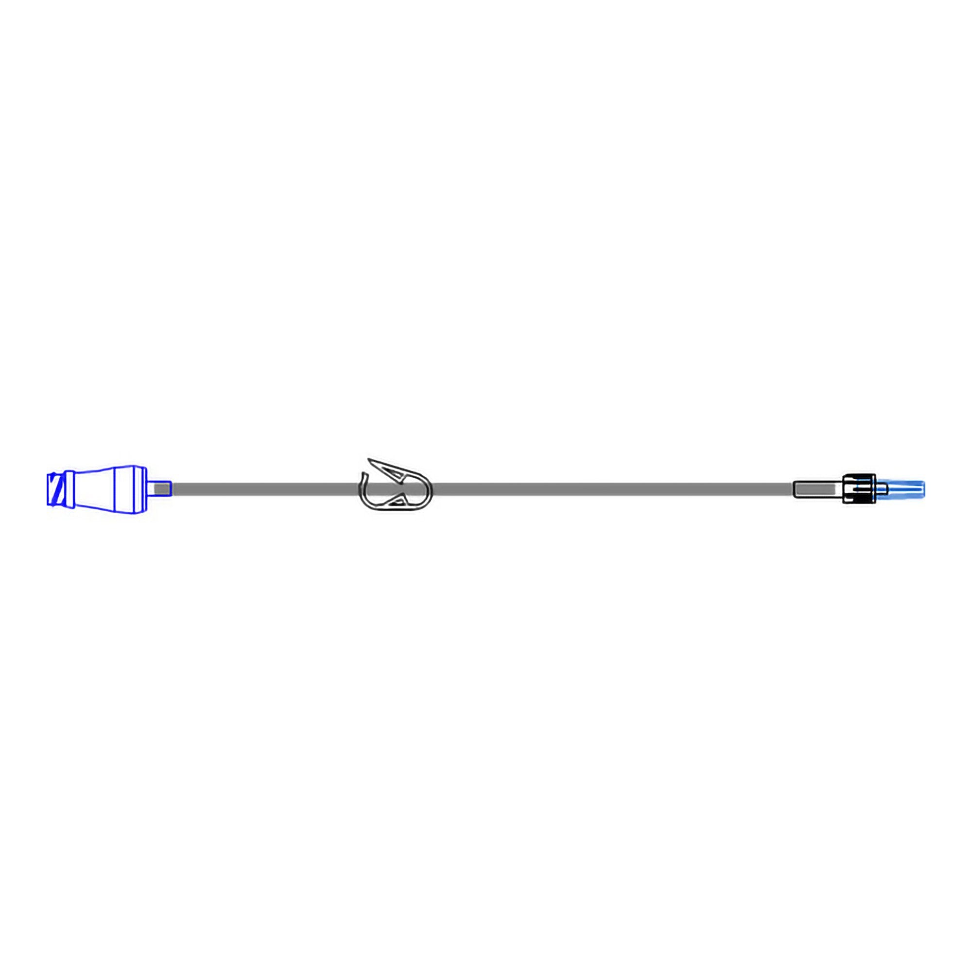 IV Extension Set McKesson Needle-Free Port Small Bore 14 Inch Tubing Without Filter Sterile 