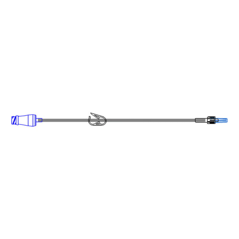 IV Extension Set McKesson Needle-Free Port Small Bore 14 Inch Tubing Without Filter Sterile (Case of 50)
