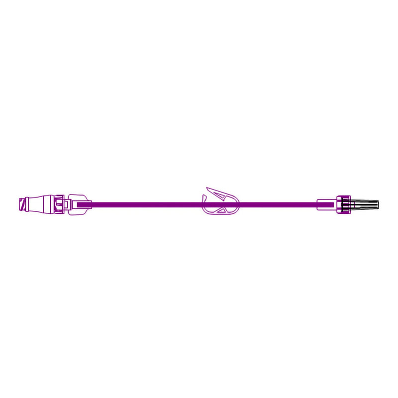 IV Extension Set McKesson Needle-Free Port Small Bore 14 Inch Tubing Without Filter Sterile 