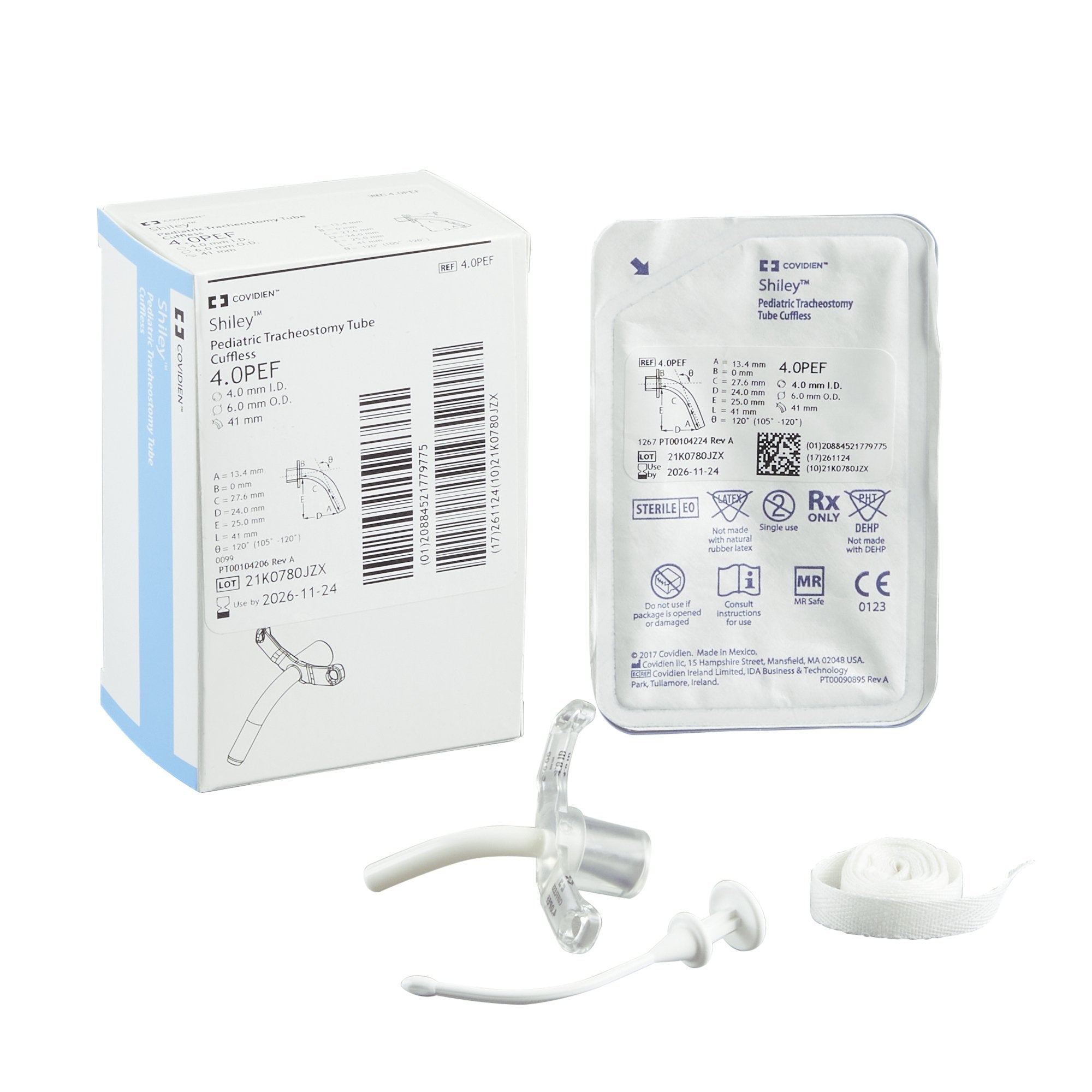 Uncuffed Tracheostomy Tube Shiley Pediatric 