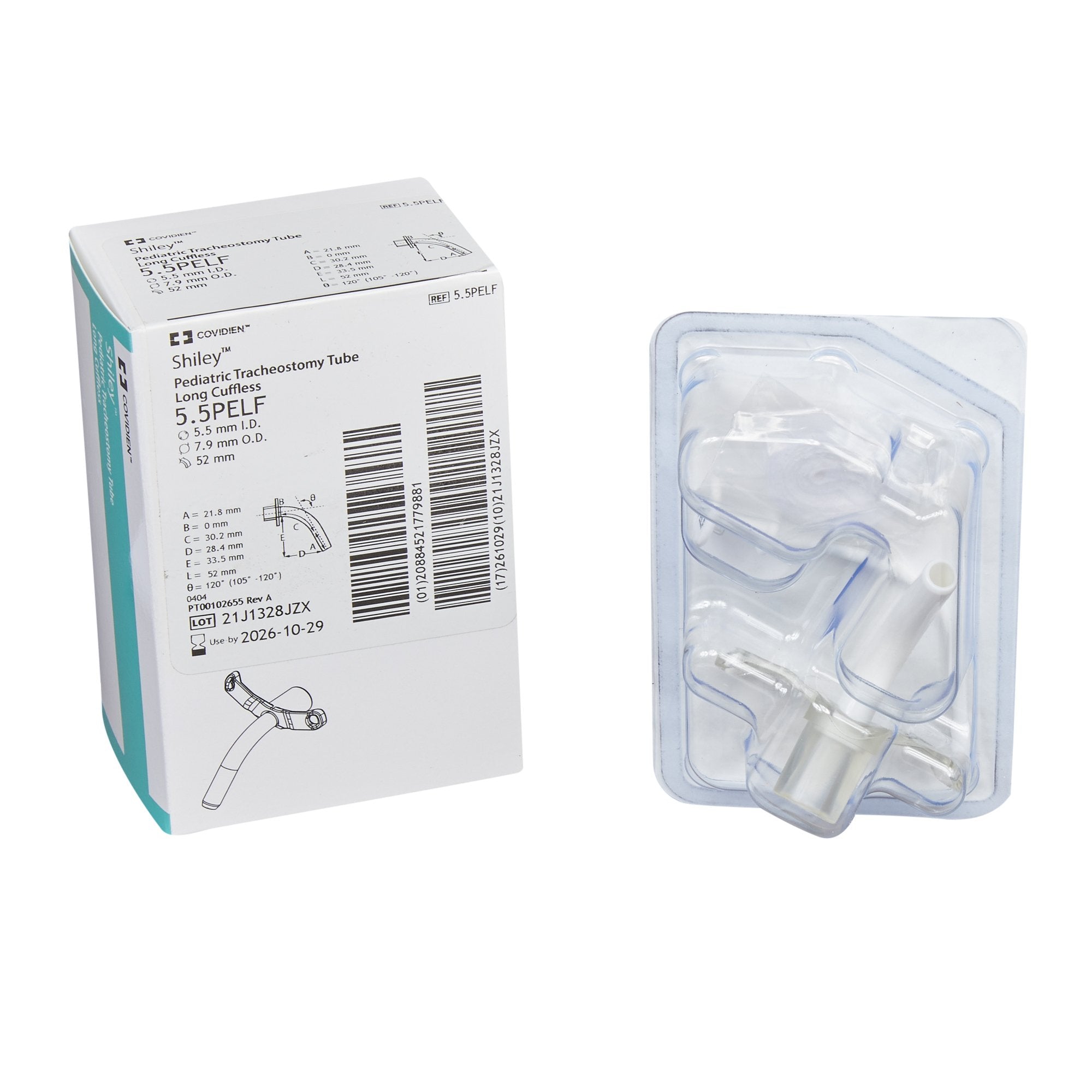 Uncuffed Tracheostomy Tube Shiley Pediatric Size Pediatric 