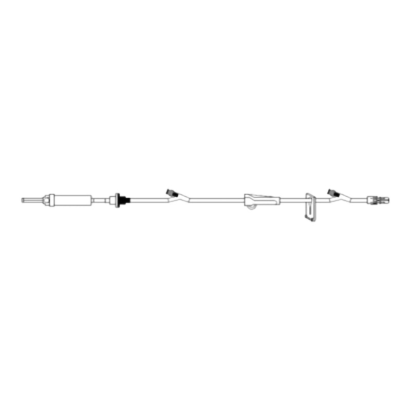 IV Pump Set Z-800 Pump 2 Ports 20 Drops / mL Drip Rate Without Filter 105 Inch Tubing Solution 