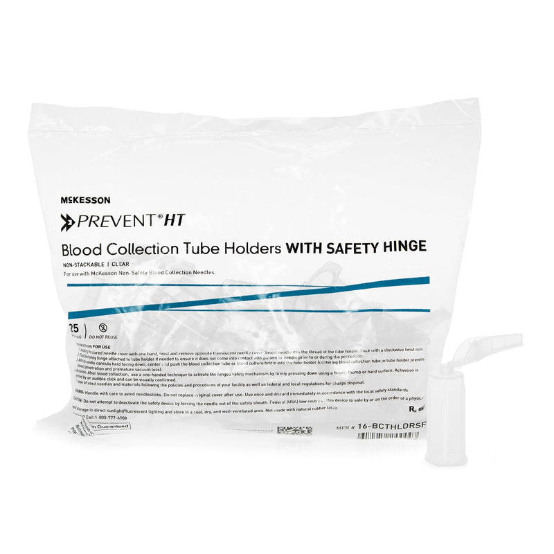 Safety Blood Collection Tube Holder McKesson Prevent HT For 13 and 16 mm Blood Collection Tubes 