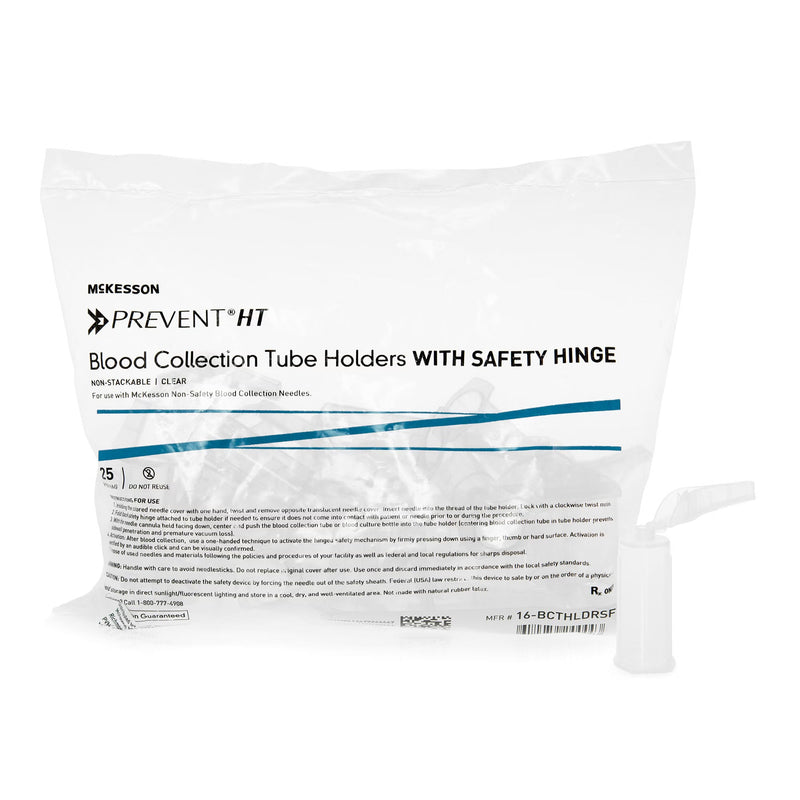Safety Blood Collection Tube Holder McKesson Prevent HT For 13 and 16 mm Blood Collection Tubes 