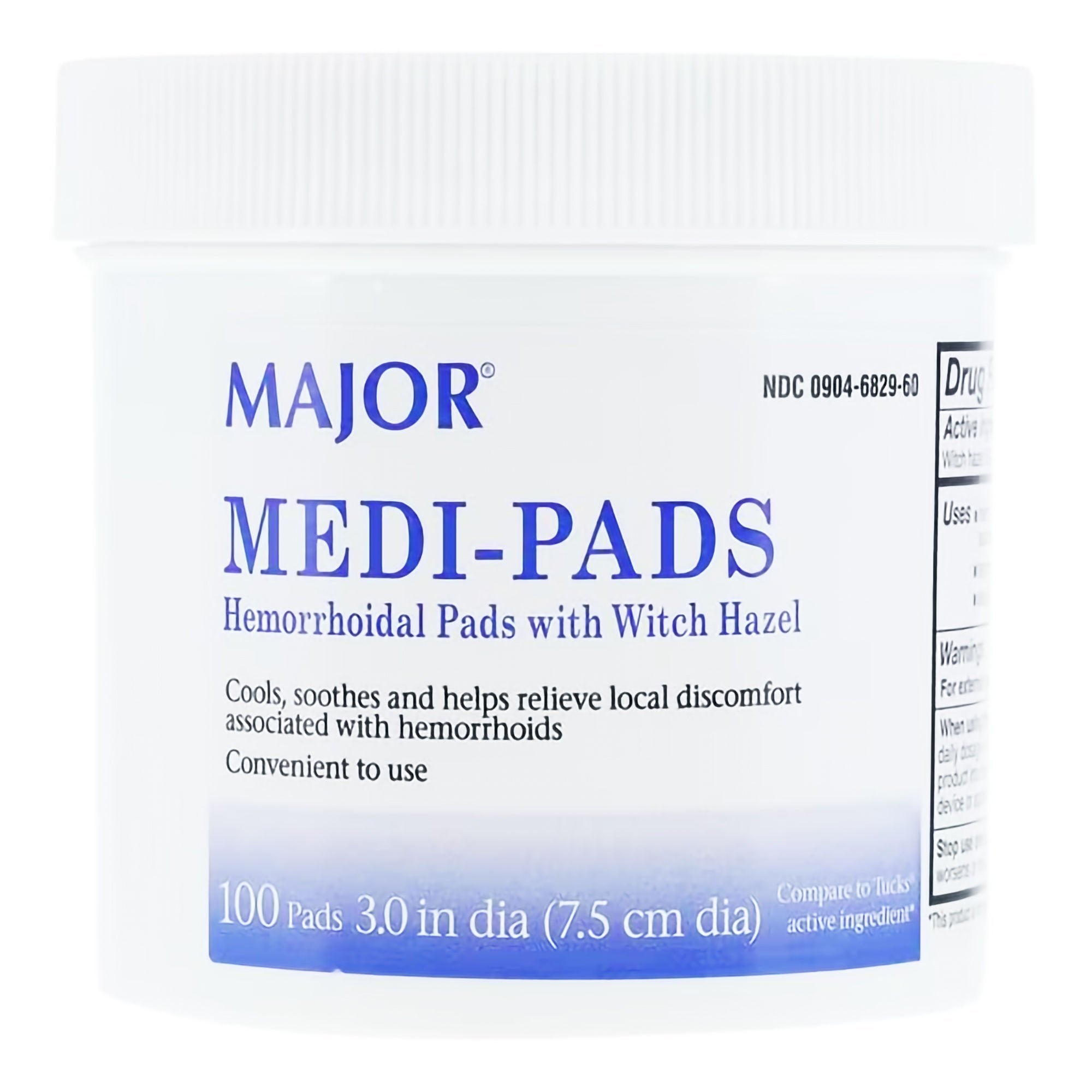 Hemorrhoid Relief Medi-Pads Pad 100 per Box (Jar of 100) 