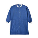 LABMATES COAT 3-POCKET SNONWOVEN BLU 10/BG, 5 BG/CS