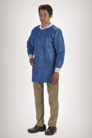 LABMATES JACKET 3-POCKET LNONWOVEN BLU 10/BG, 5 BG/CS