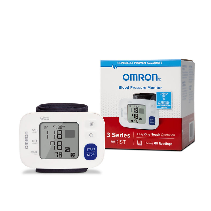 Home Automatic Digital Blood Pressure Monitor Omron3 Series Large Cuff Nylon Cuff Wrist 5.3 to 8.5 Inch Mobile 
