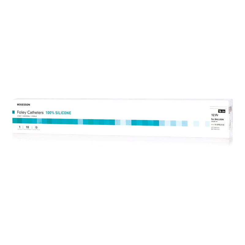 Foley Catheter McKesson 2-Way Coude Tip 5 cc Balloon 12 Fr. Silicone (Case of 200)