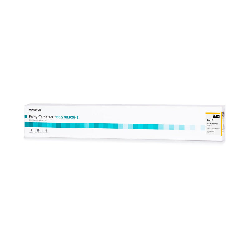 Foley Catheter McKesson 2-Way Coude Tip 5 cc Balloon 16 Fr. Silicone 