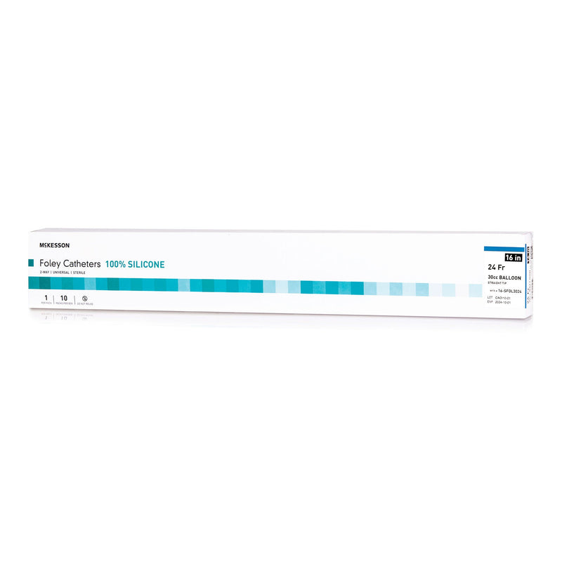 Foley Catheter McKesson 2-Way Standard Tip 30 cc Balloon 24 Fr. Silicone (Case of 200)