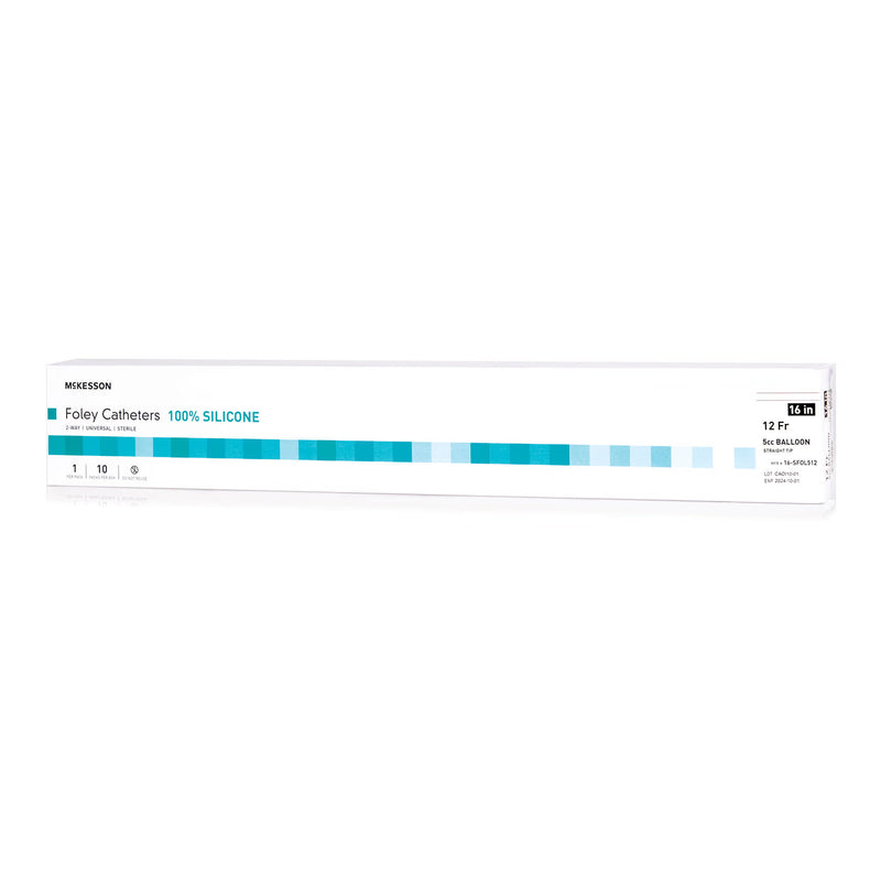 Foley Catheter McKesson 2-Way Standard Tip 5 cc Balloon 12 Fr. Silicone (Case of 200)