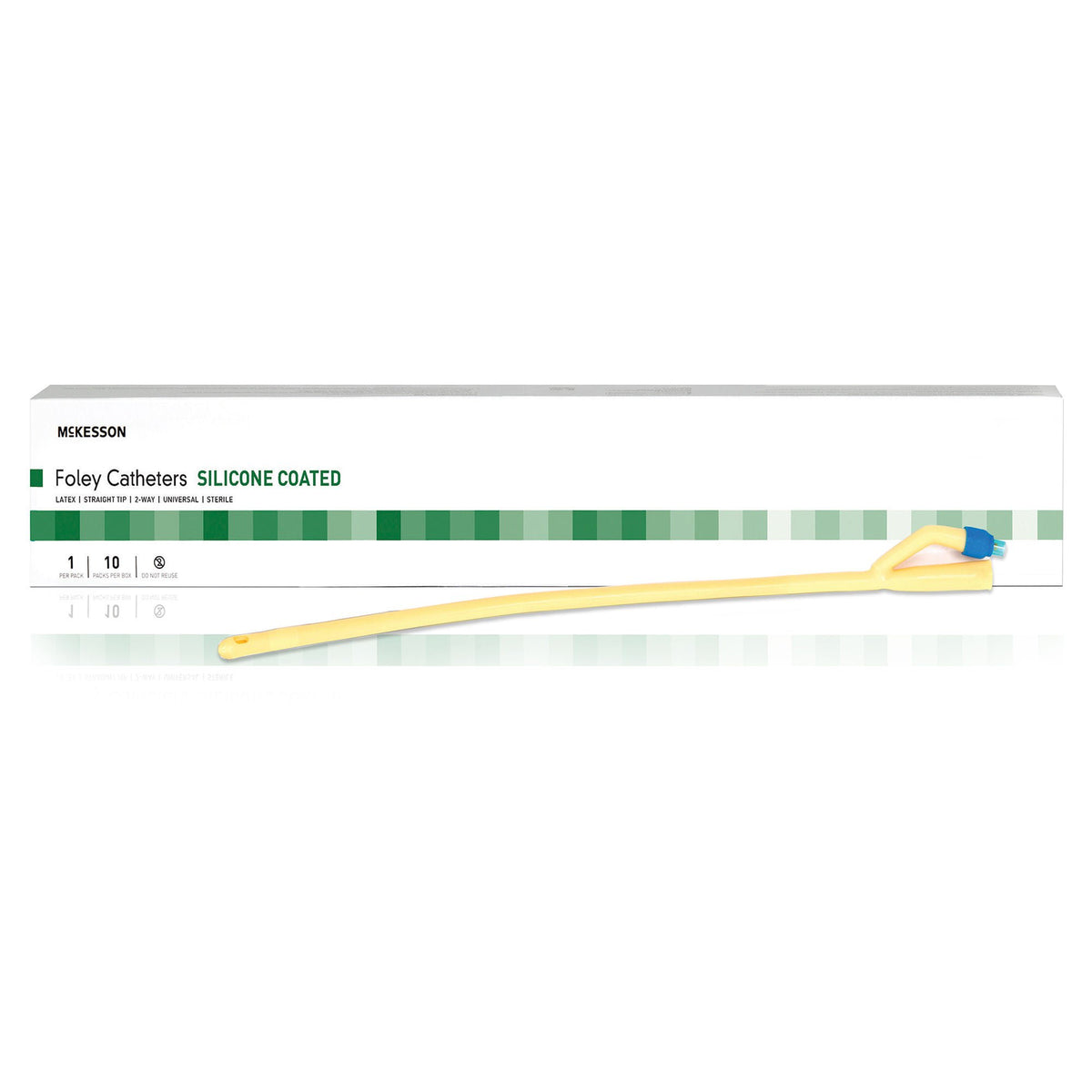 Foley Catheter McKesson 2-Way Standard Tip 30 cc Balloon 14 Fr. Silicone Coated Latex (Case)