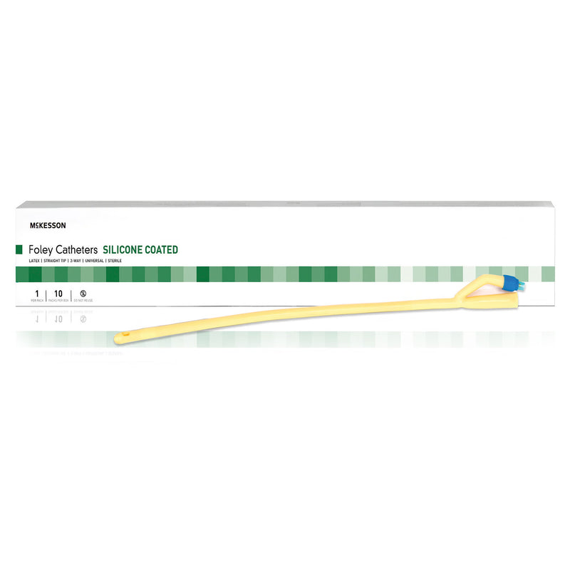 Foley Catheter McKesson 2-Way Standard Tip 5 cc Balloon 20 Fr. Silicone Coated Latex (Case)