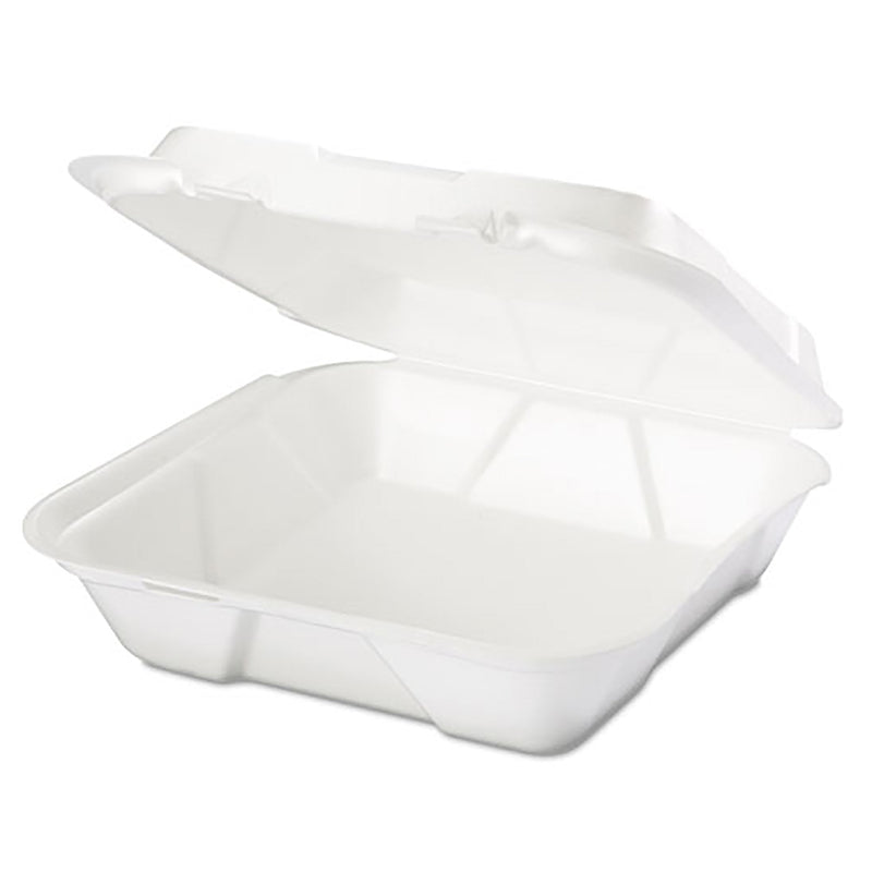 Carryout Food Container Genpak Snap-It Foam White Single Use 