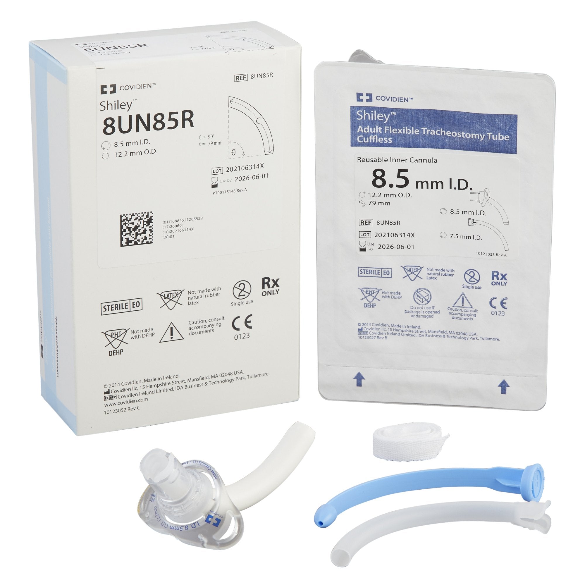 Uncuffed Tracheostomy Tube Shiley Size 8.0 Adult 