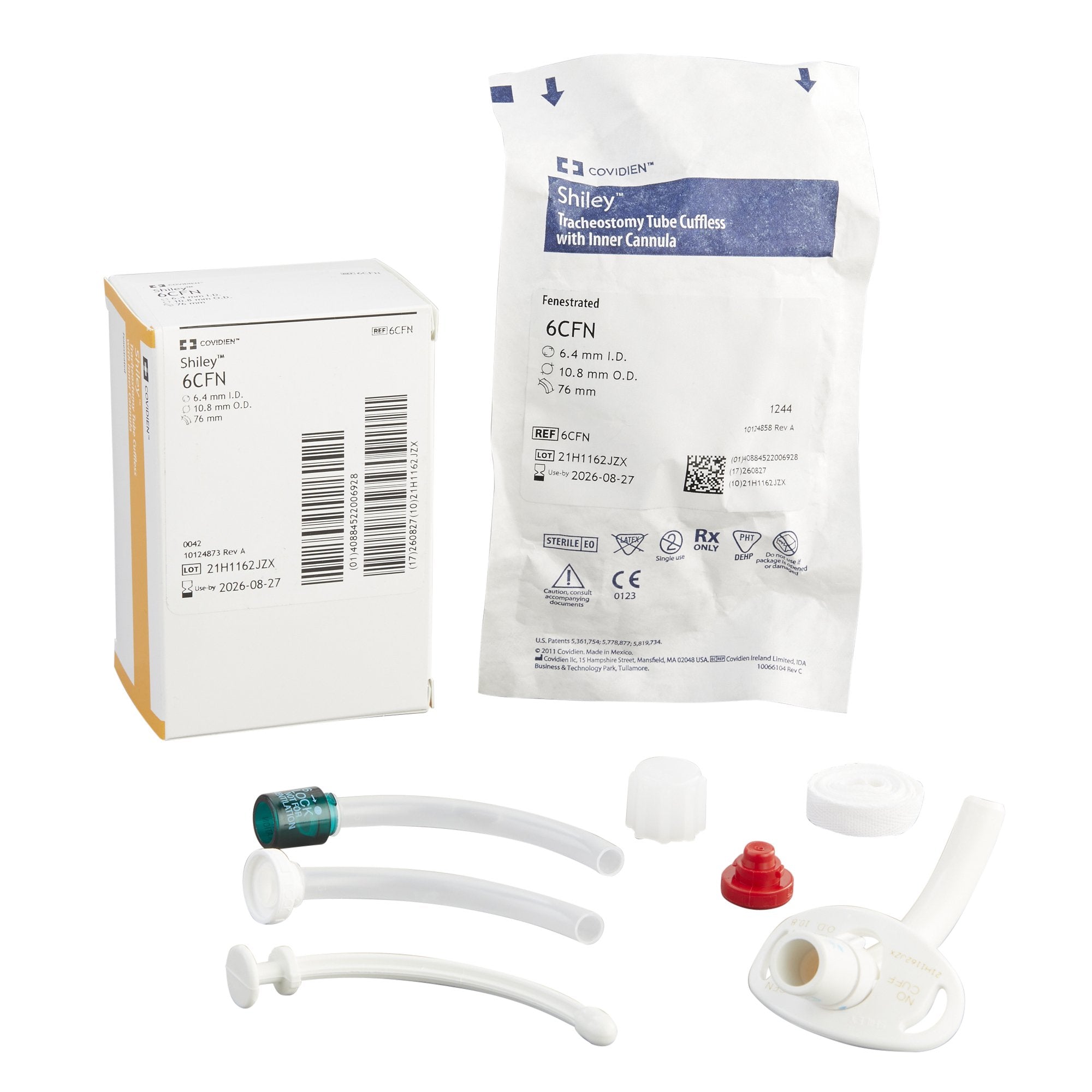Uncuffed Tracheostomy Tube Shiley Size 6.0 Adult 