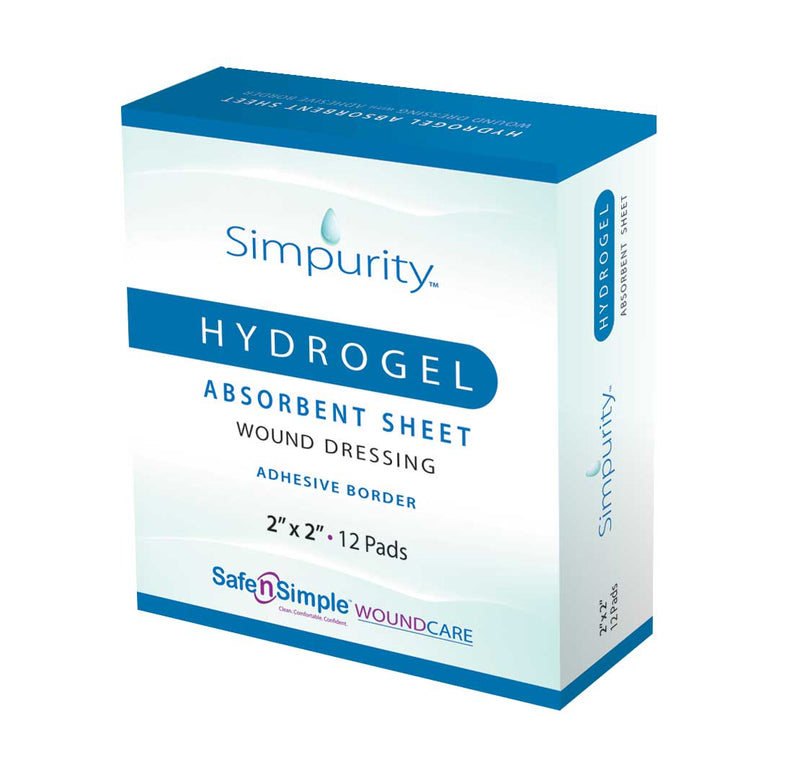 Hydrogel Wound Dressing HydroGel Sheet 2 X 2 Inch Sterile (Case of 96)