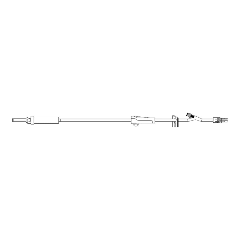 IV Pump Set Z-800 Pump 1 Port 20 Drops / mL Drip Rate Without Filter 105 Inch Tubing Solution (Case)