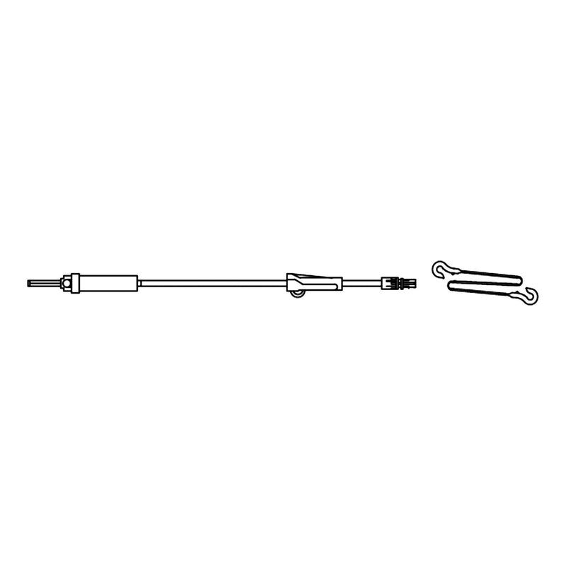 Secondary IV Pump Set Zyno Pump Without Ports 20 Drops / mL Drip Rate Without Filter 40 Inch Tubing Solution (Case of 50)