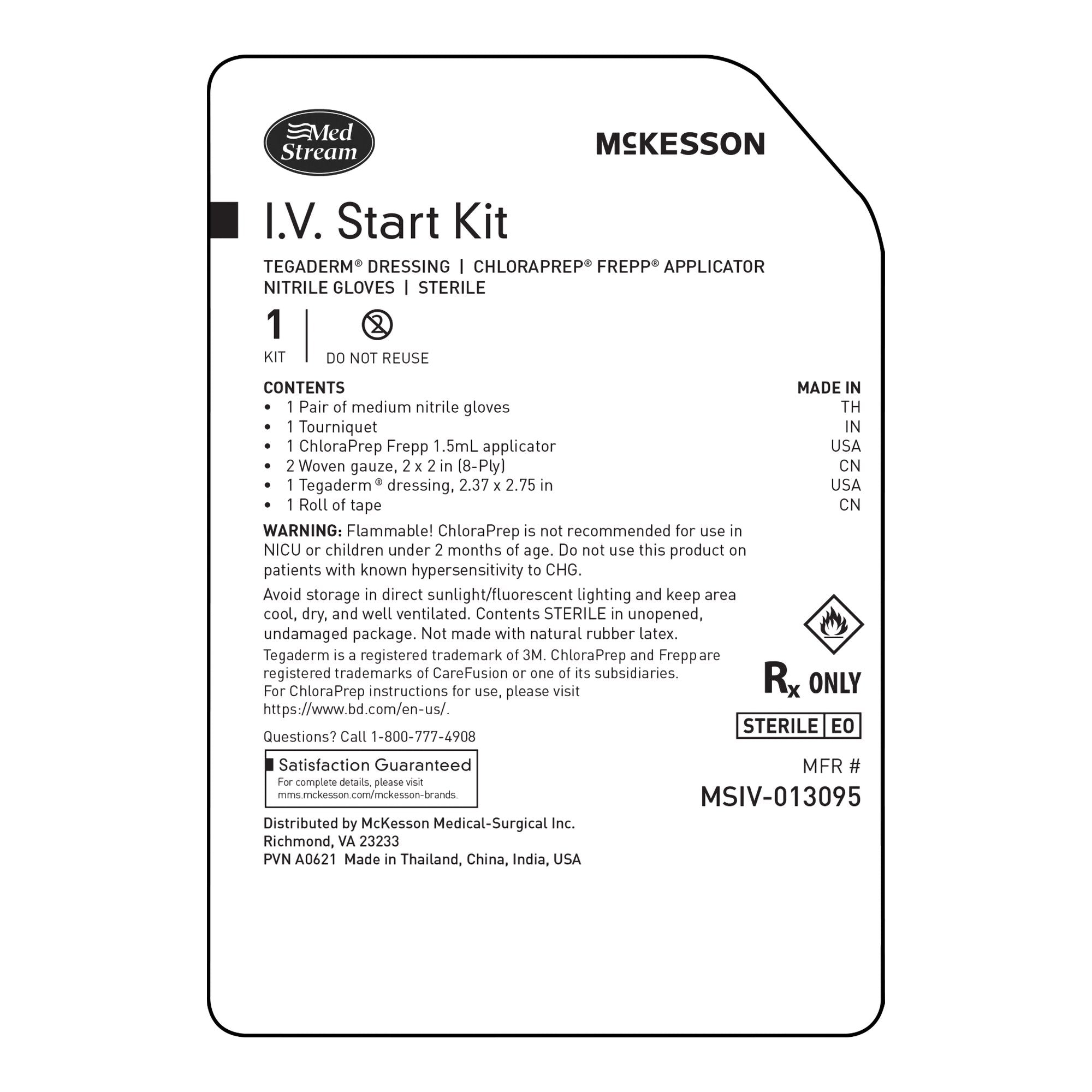 IV Start Kit McKesson Sterile 