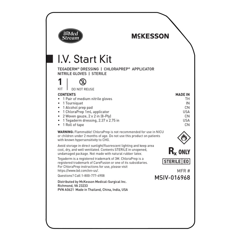 IV Start Kit Mckesson Sterile (Case of 100)