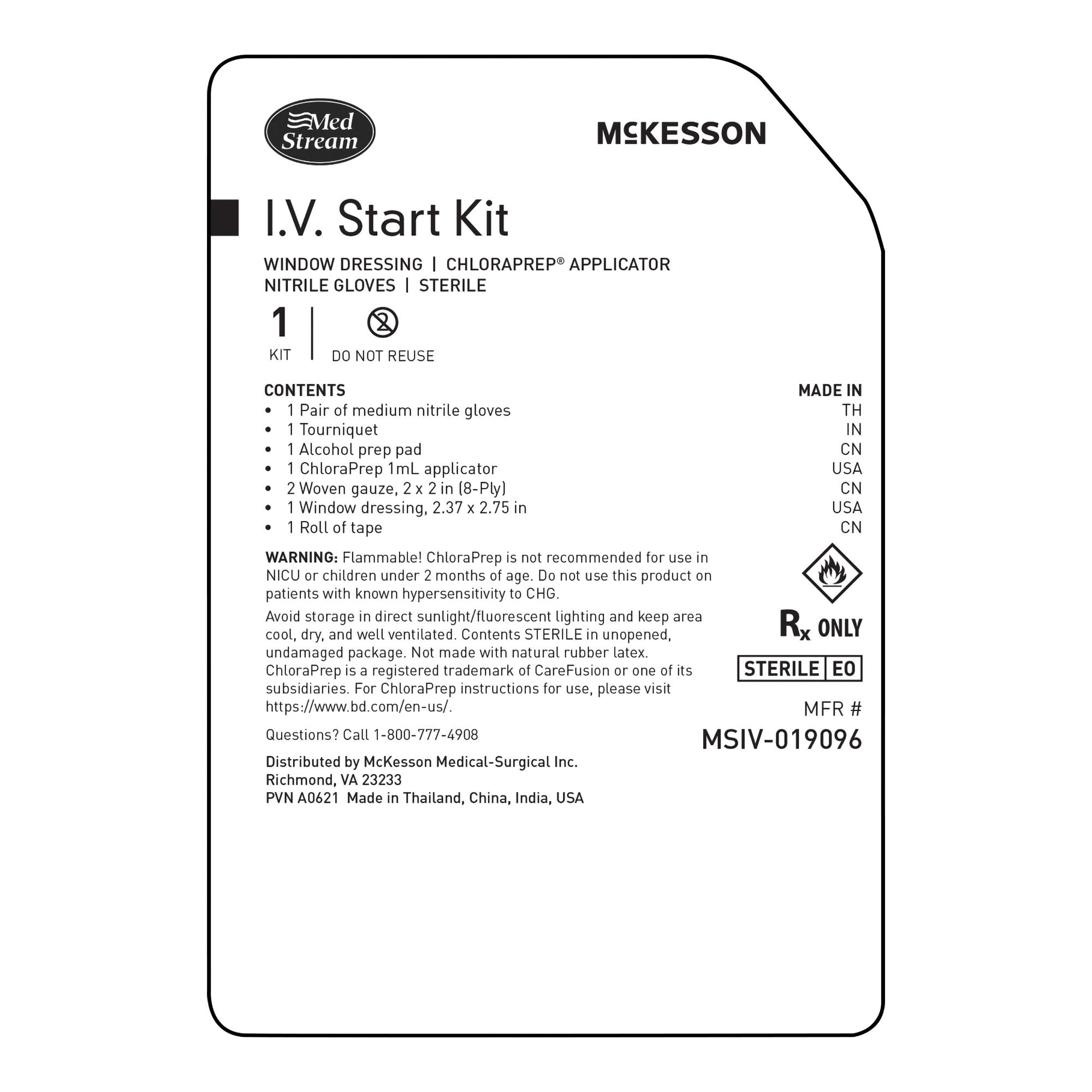 IV Start Kit McKesson 