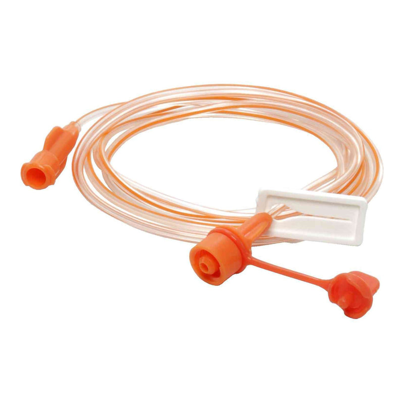 ENFit Extension Set NeoConnect 60 Inch, Orange, PVC Tubing, Sterile For Nasogastric / Orogastric Enteral Feeding Tubes (Pack of 50)