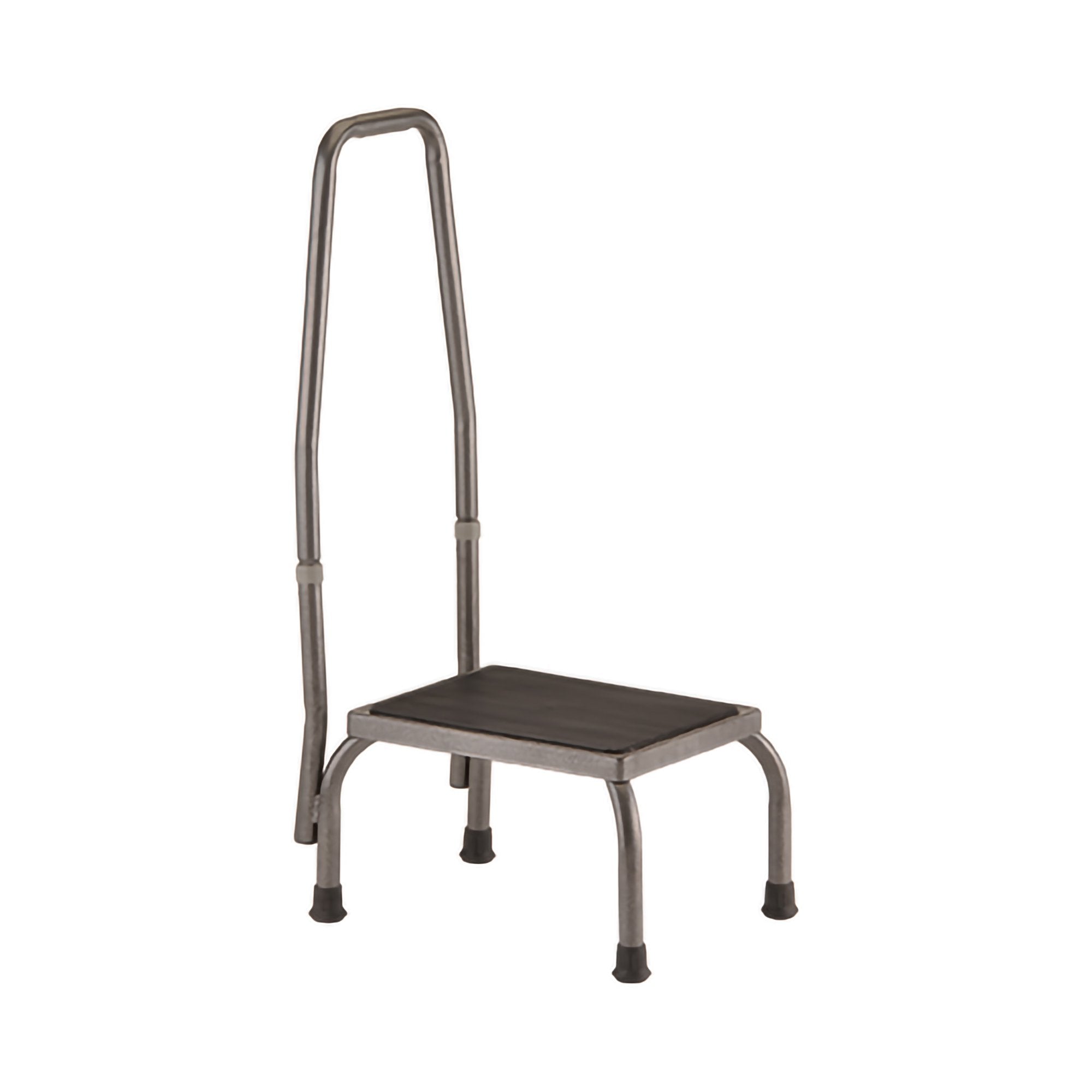Step Stool with Handrail 1 Step Steel Frame 9-1/4 Inch Step Height 