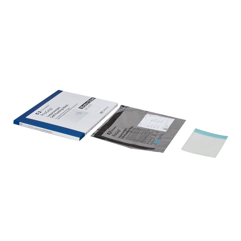 Self-Fixating Laparoscopic Mesh ProGrip Partially Absorbable Polyethylene Monofilament Terephthalate 12 X 16 cm Rectangle White Sterile 