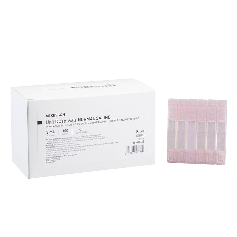 McKesson Sodium Chloride, Preservative Free 0.9% Solution 3 mL (Case of 1000)