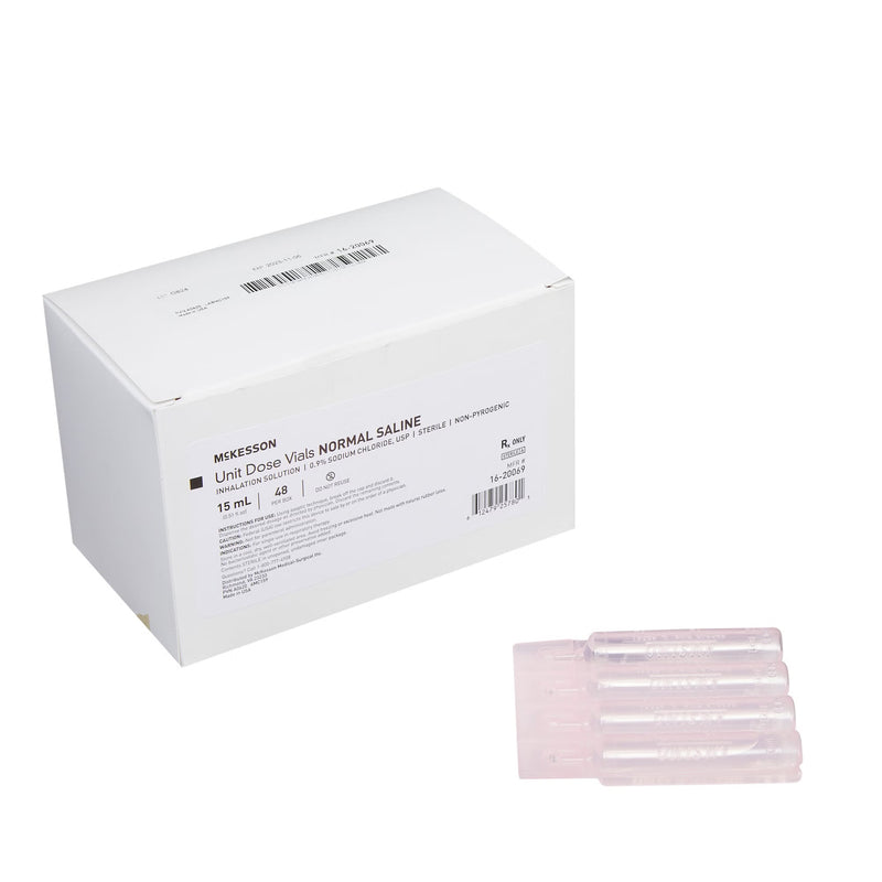 McKesson Sodium Chloride, Preservative Free 0.9% Solution 15 mL (Case of 144)