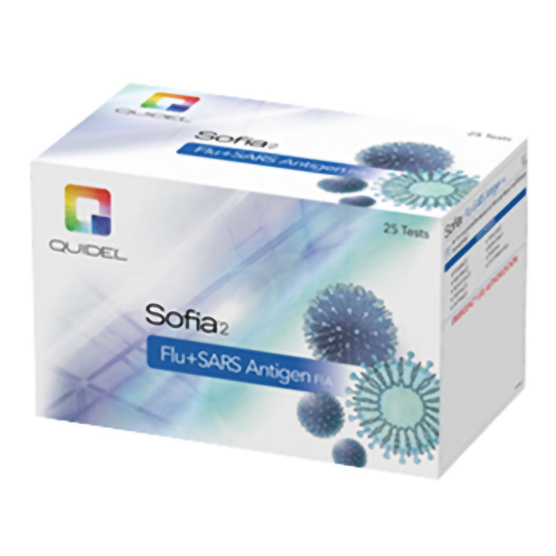 Respiratory Test Kit Sofia 2 Flu + SARS Antigen FIA 25 Tests CLIA Waived 