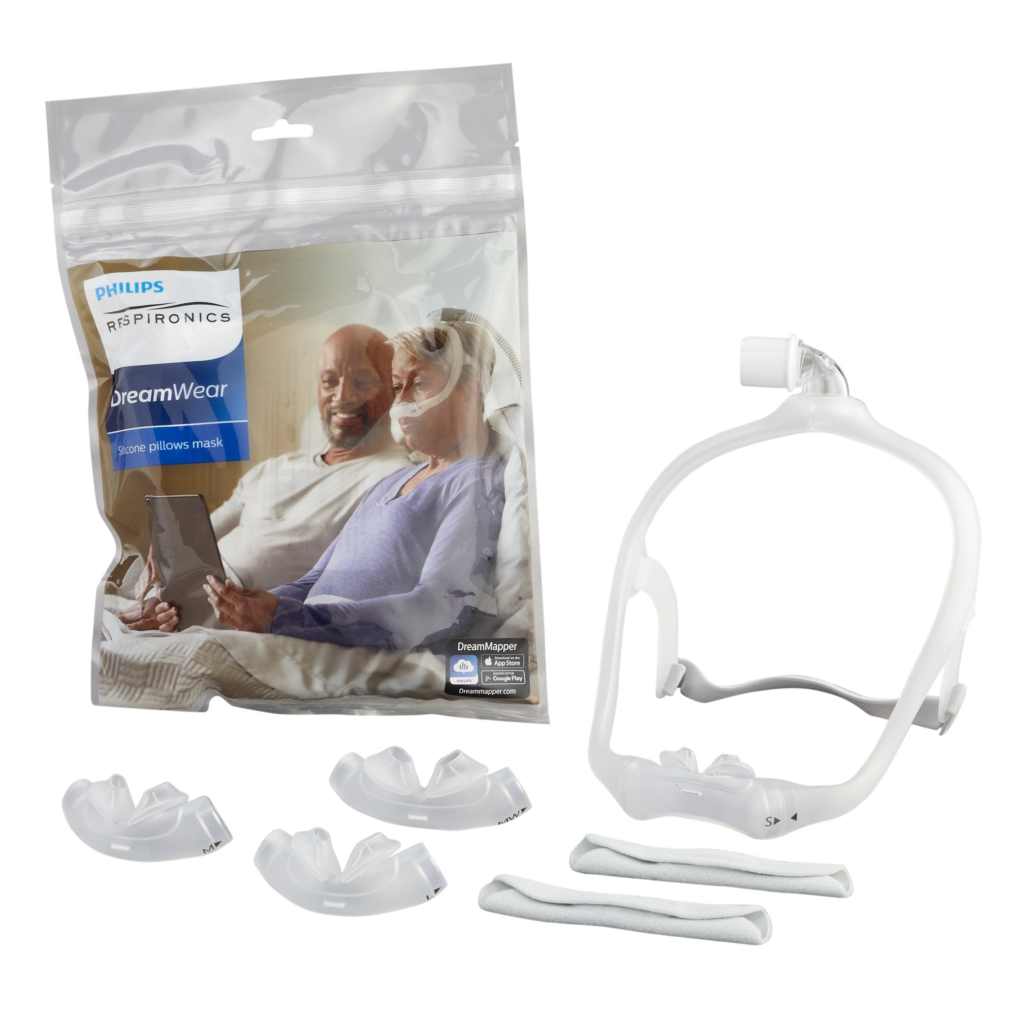 CPAP Mask Component CPAP Starter Kit DreamWear Nasal Pillow Style Small / Medium / Large Cushions Adult 