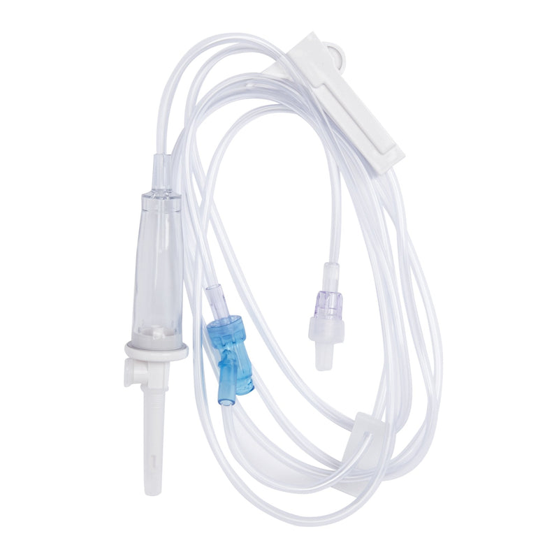 IV Pump Set SafeDay Gravity / Pump 1 Port 15 Drops / mL Drip Rate Without Filter 86 Inch Tubing Solution 