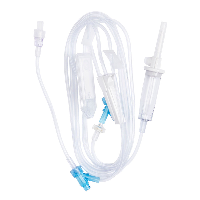 Primary IV Administration Set SafeDay 24 Hour Gravity 2 Ports 15 Drops / mL Drip Rate 0.2 Micron Filter 104 Inch Tubing Solution Without Flow Regulator 