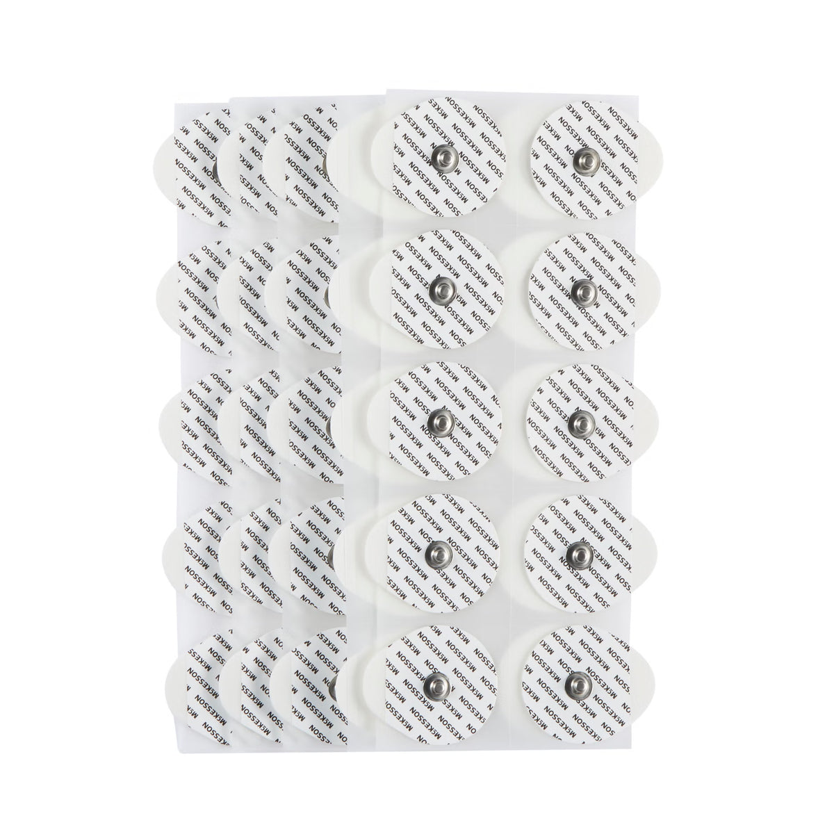 ECG Monitoring Electrode McKesson Snap Connector Conductive Adhesive Gel Foam Backing Adult Non-Radiolucent 50 per Pack (Case of 40 Packs)