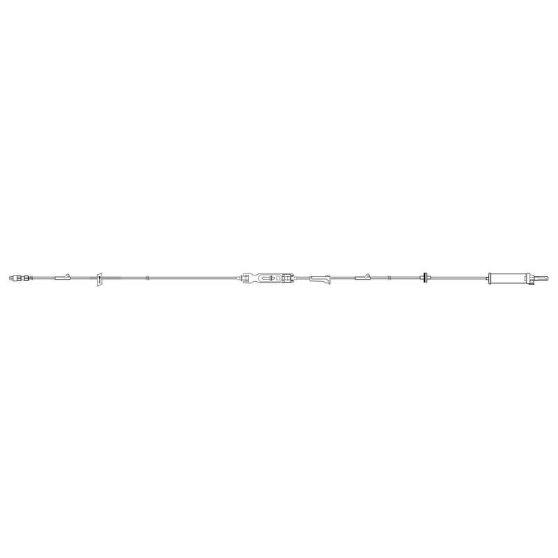 IV Pump Set Sapphire Pump 2 Ports Without Filter 109 Inch Tubing Solution (Case of 30)