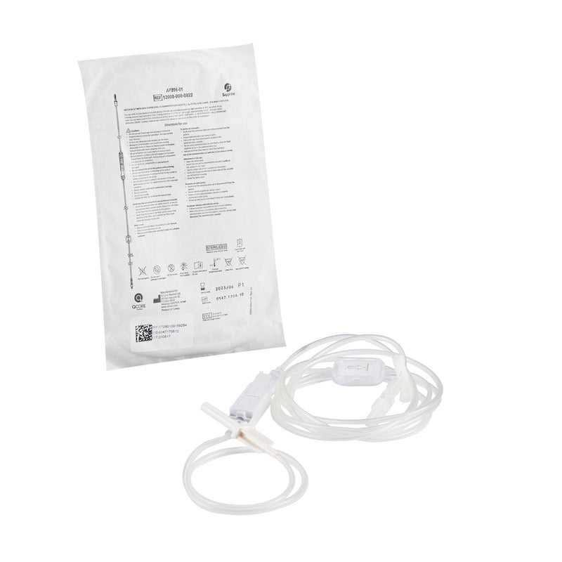 IV Pump Set Sapphire Pump 1 Port 20 Drops / mL Drip Rate 1.2 Micron Filter 116 Inch Tubing Solution 