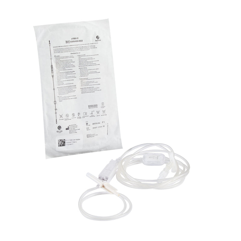 IV Pump Set Sapphire Pump 1 Port 20 Drops / mL Drip Rate 1.2 Micron Filter 116 Inch Tubing Solution (Case of 20)