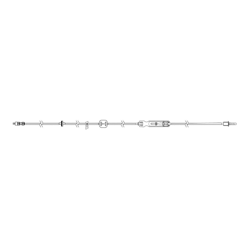 IV Pump Set Sapphire Pump Without Ports 20 Drops / mL Drip Rate 1.2 Micron Filter 116 Inch Tubing Solution (Case of 20)